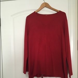 Bloomingdales Red Silk & Cashmere Set Plus Size 3x